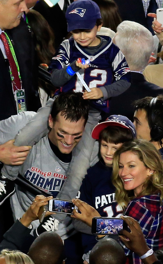 Tom Brady Celebrates Fourth Super Bowl Win With Gisele Bündchen and the